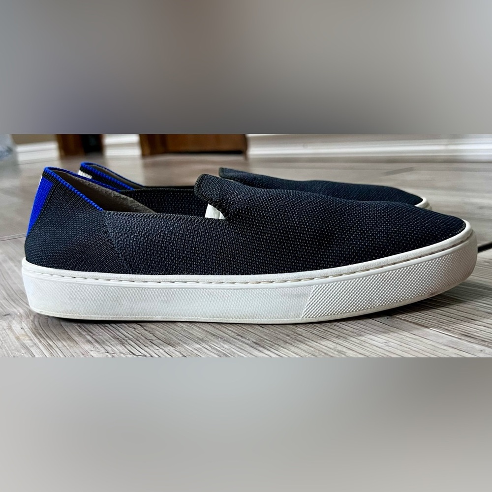 Rothy’s The Original Slip On Sneaker in Black Solid Casual Sporty Shoes - Picture 5 of 10